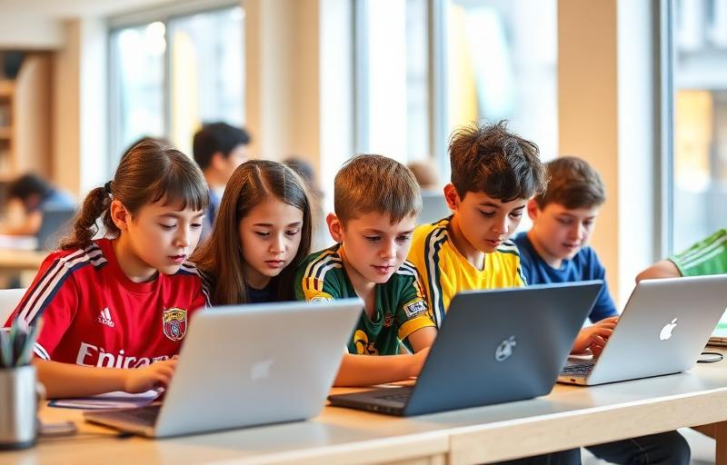 Docent begeleidt leerlingen tijdens een opdracht