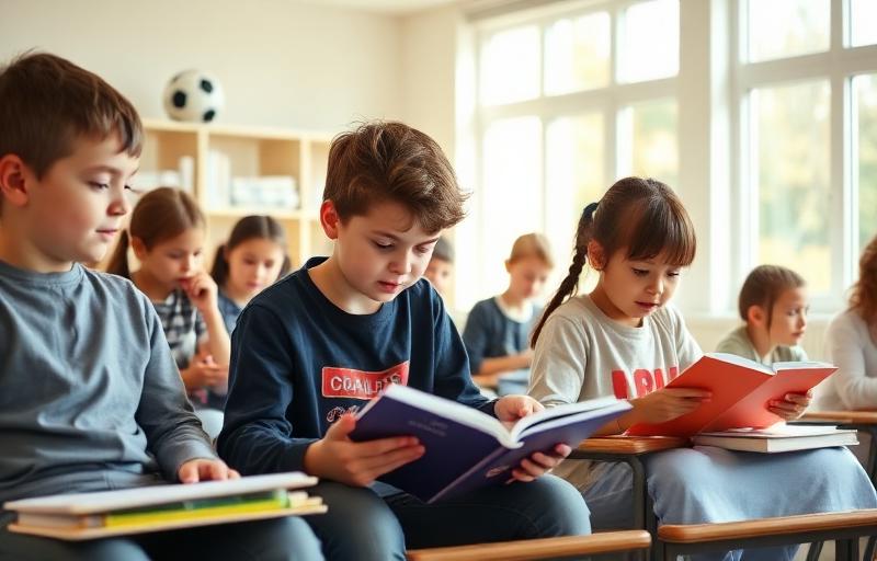 Leerlingen in een leslokaal