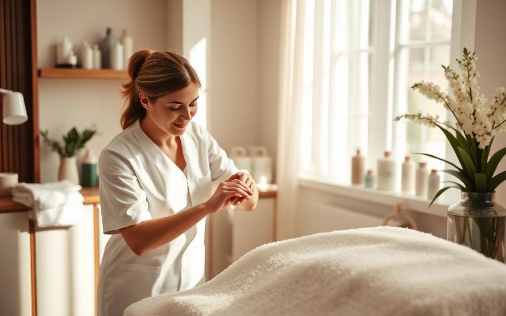 Professionals aan het werk in beauty care en wellness